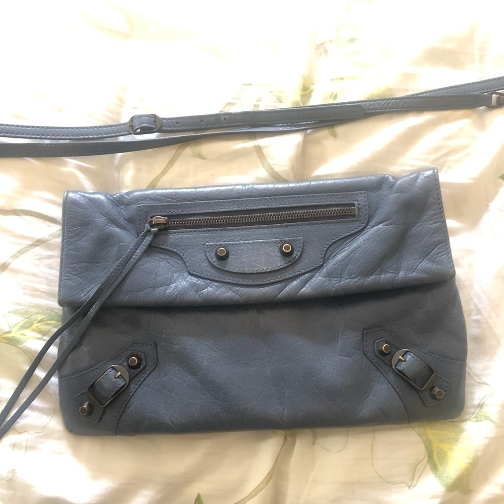 Balenciaga crossbody / clutch - light blue